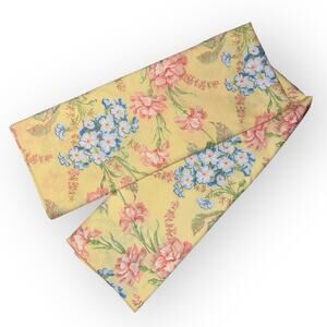 Pair of 2 Floral Pillowcases Yellow Pink Blue Hydrangea New Cottage-core